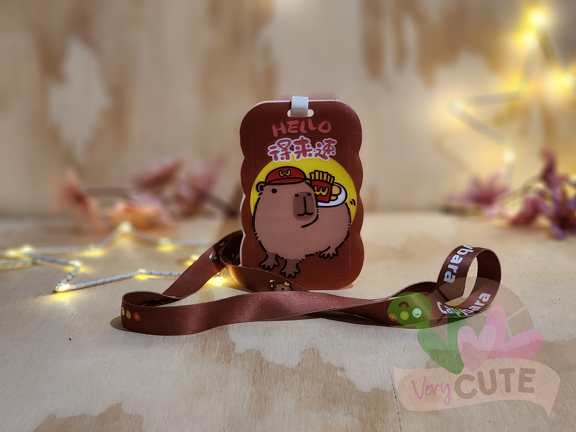 Porta Credencial + Lanyard - Capybara 1