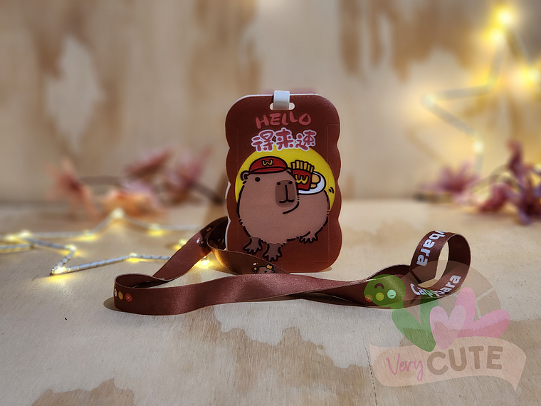 Porta Credencial + Lanyard - Capybara 1