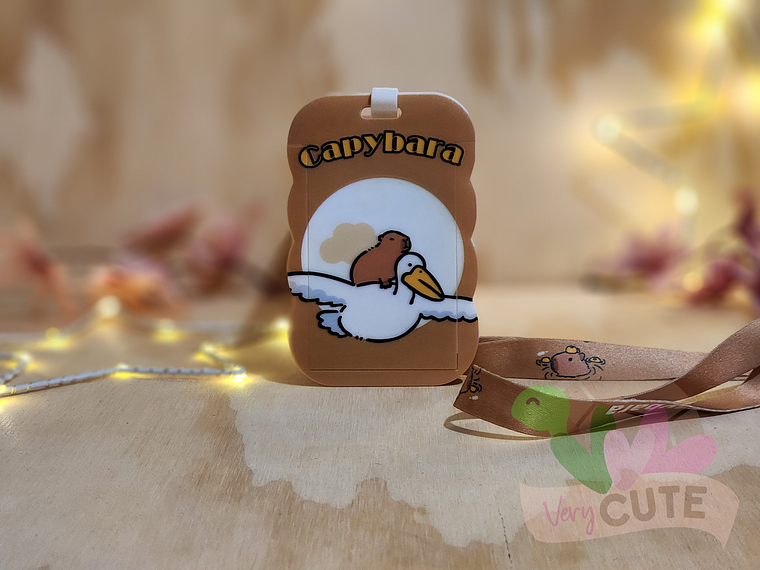 Porta Credencial + Lanyard - Capybara 2