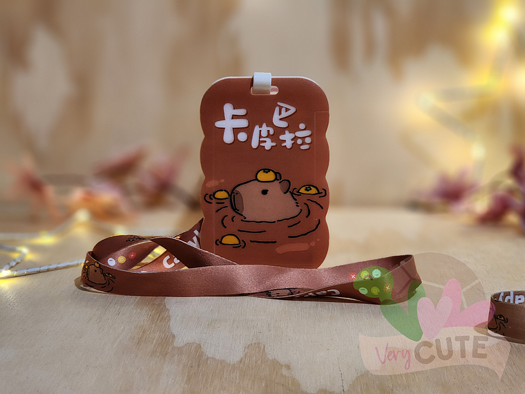 Porta Credencial + Lanyard - Capybara 3