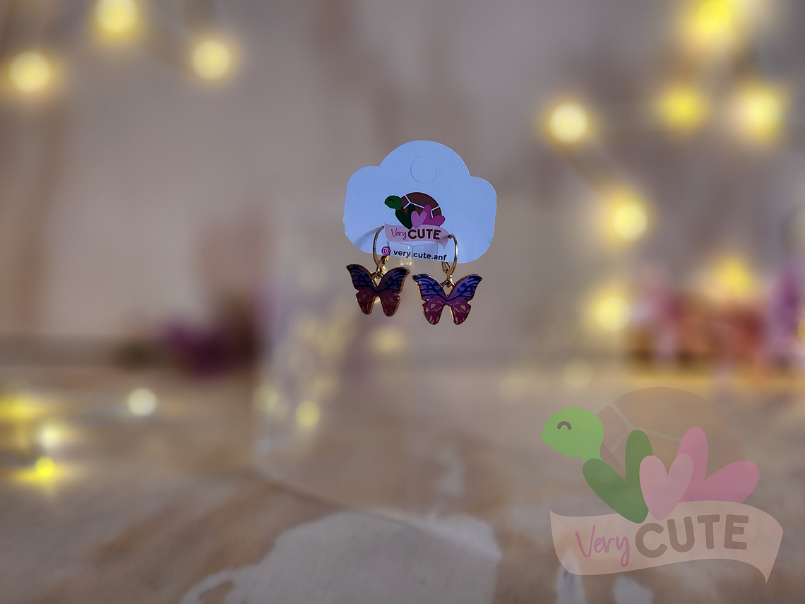 Aros Esmaltados Dorados - Diseños 17