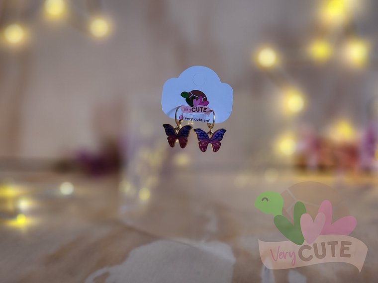 Aros Esmaltados Dorados - Diseños 17