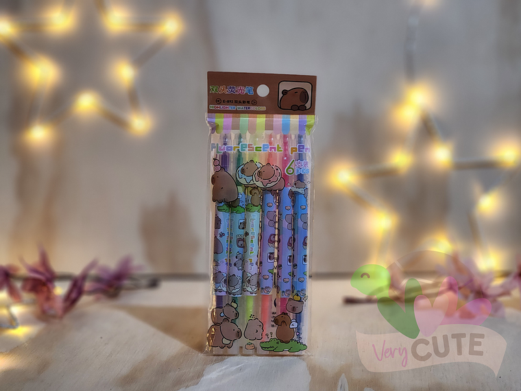  Set Destacadores Capybara 1