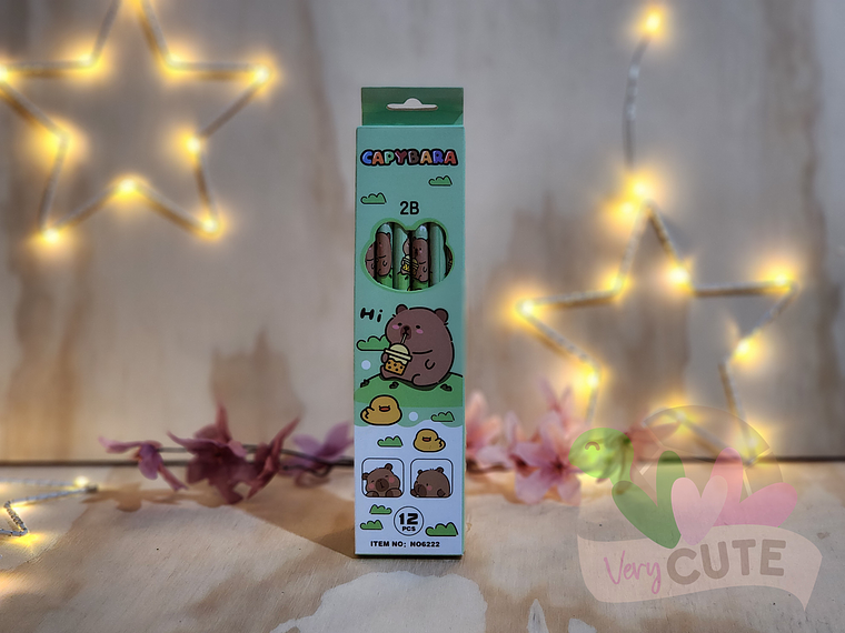  Set 12 Lápices Gráfito Capybara 3