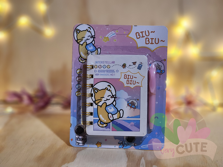 Set Mini Libreta y Lapiz - Diseño Espacial 3