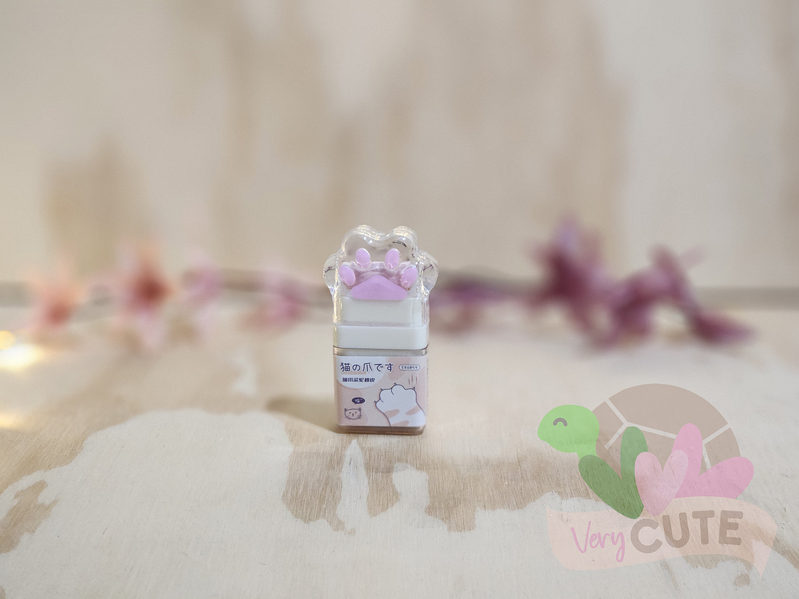 Goma de Borrar - Patita de Gato - Lila  3