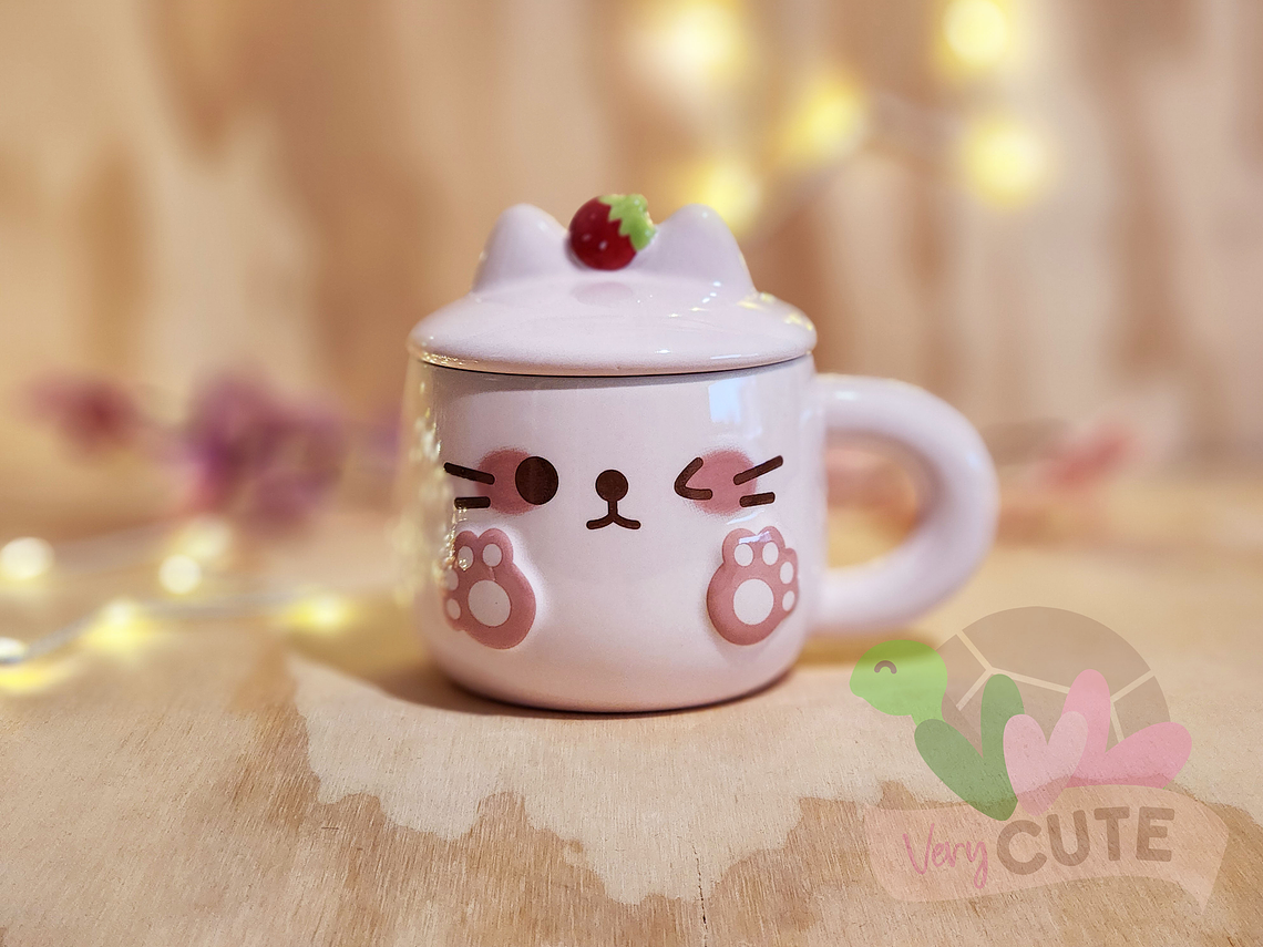 Tazón Gato con Frutilla 1