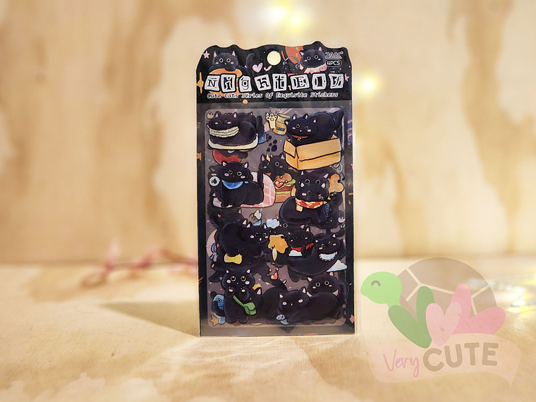 Stickers Cute Cats - 4 láminas 2