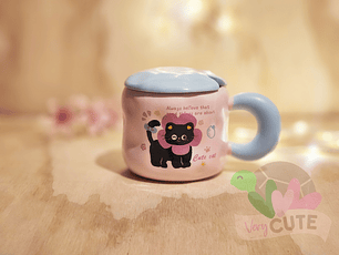 Tazon Gatito - Rosa y Celeste