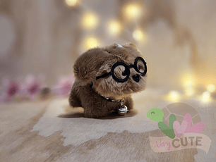Llavero Peluche Perrito con Lentes