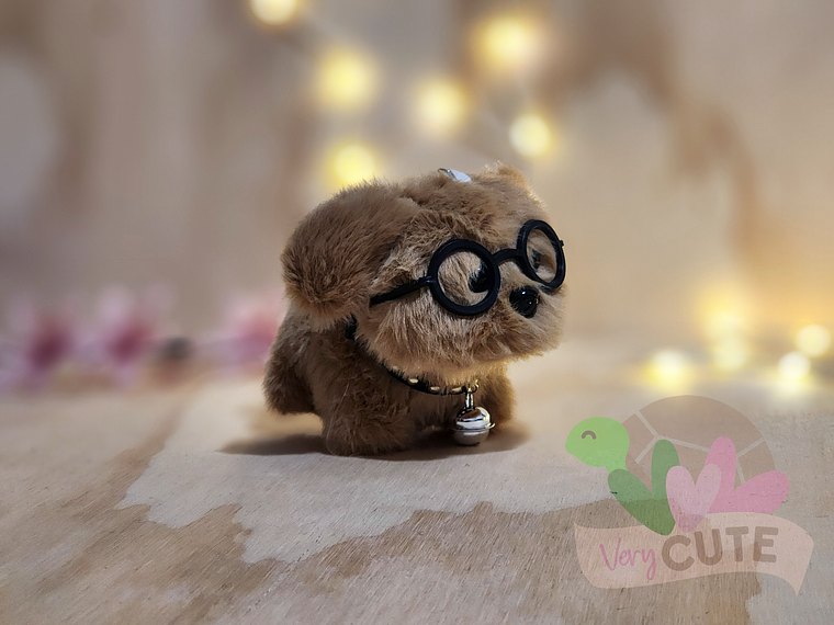 Llavero Peluche Perrito con Lentes 1