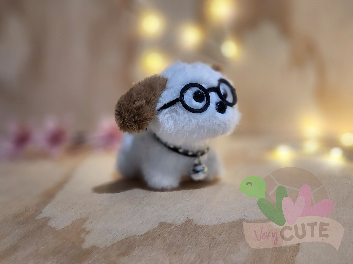 Llavero Peluche Perrito con Lentes 2