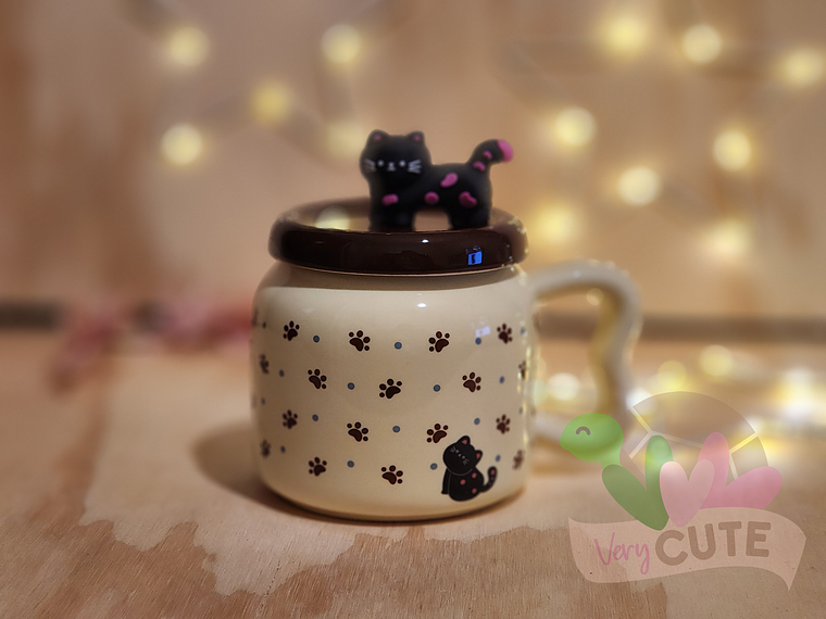 Tazón Amarillo con Gato 1