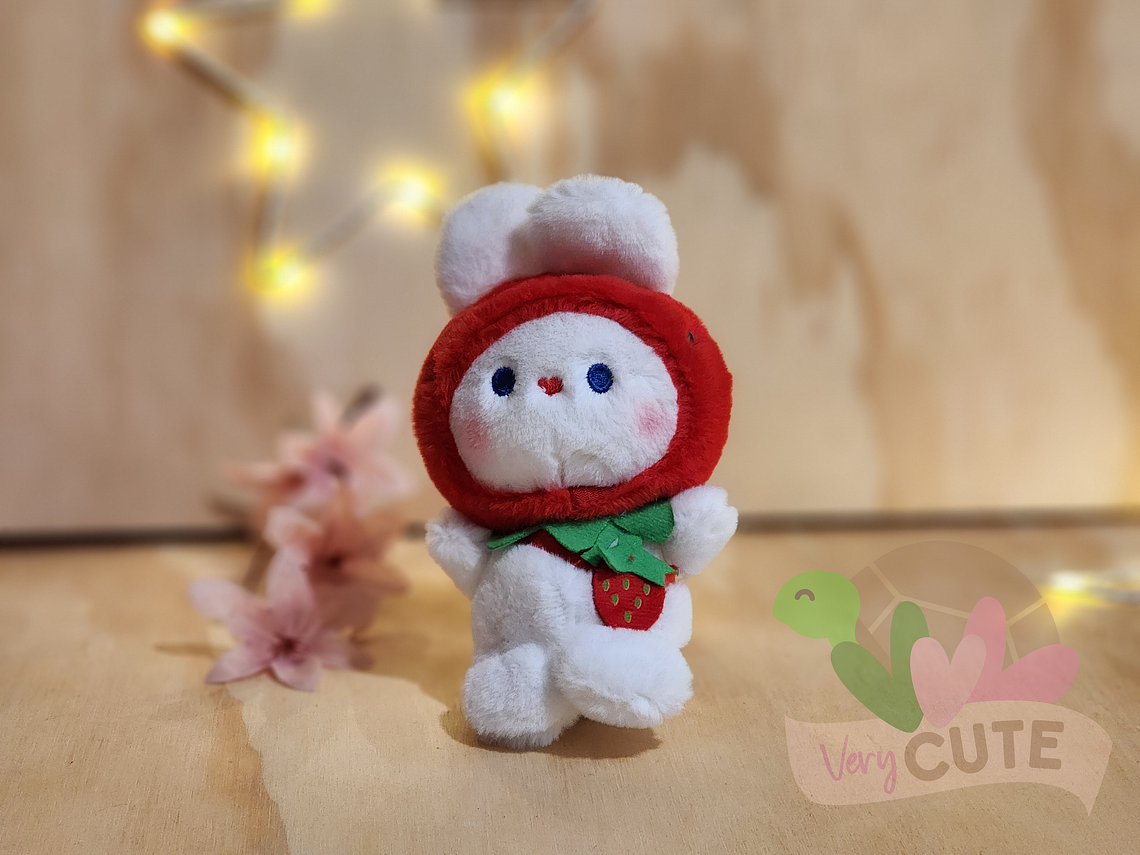 Llavero Peluche Conejito Blanco 1