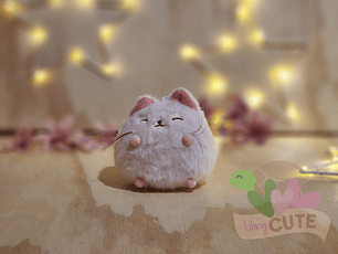 Llavero Peluche Gatito Rosado