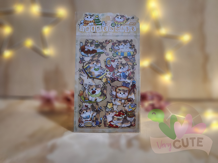 Stickers Cute Cats - 4 láminas 3