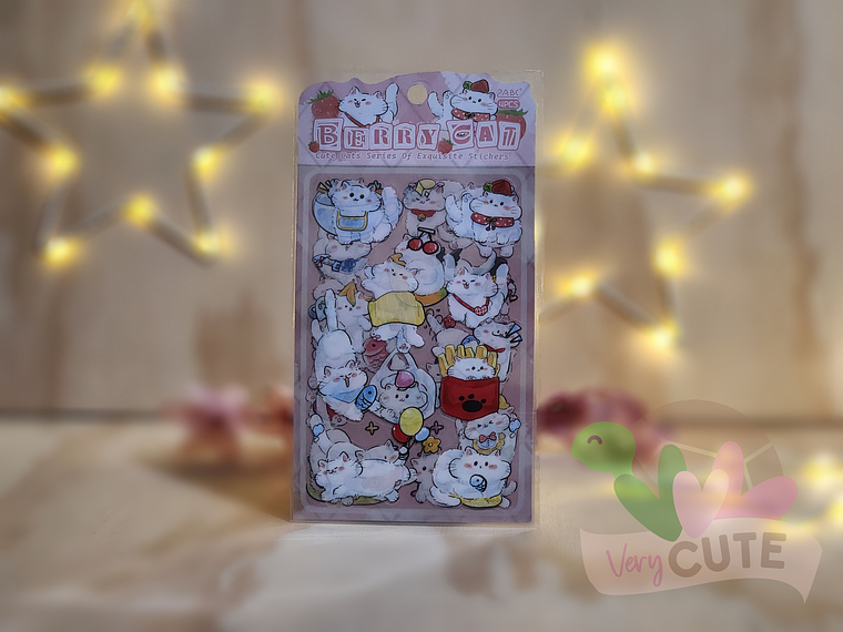 Stickers Cute Cats - 4 láminas 5