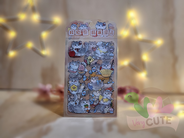 Stickers Cute Cats - 4 láminas 6