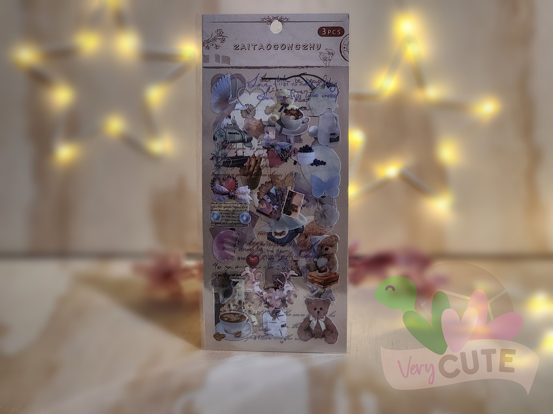 Stickers Retro 3 Láminas 6