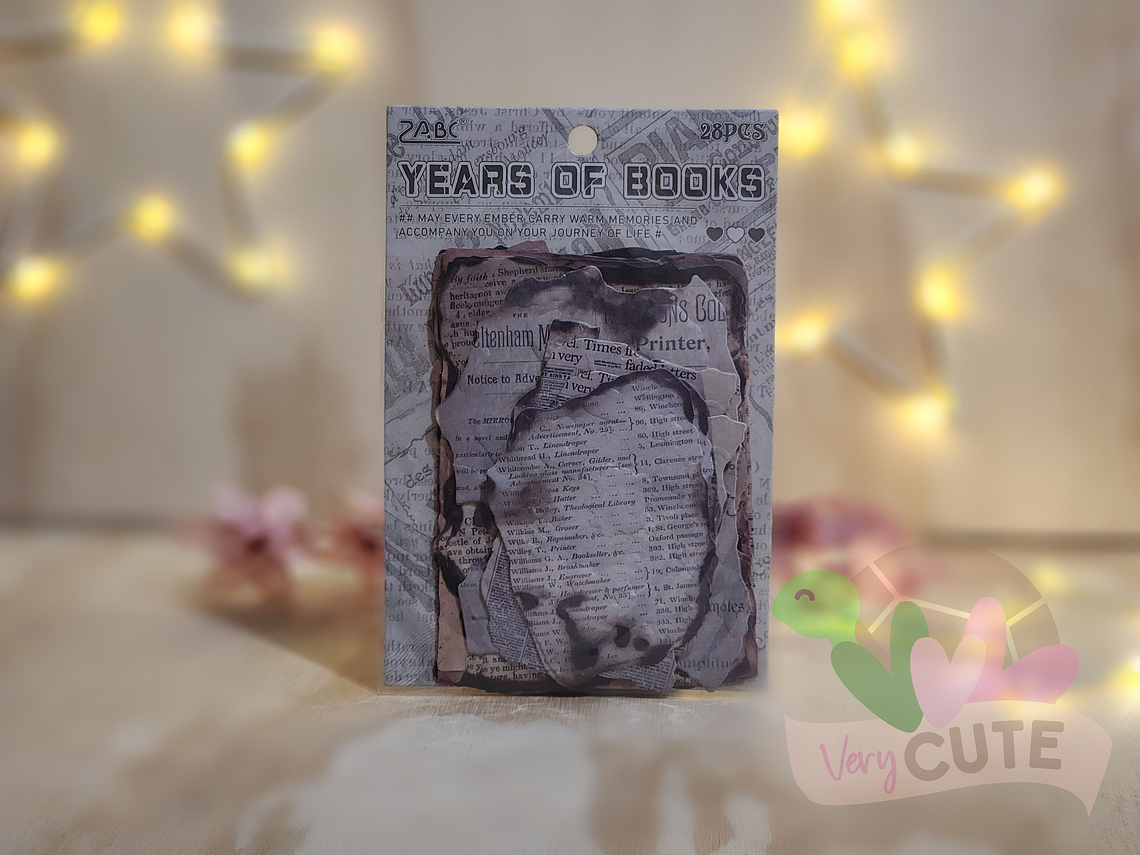 Papel Decorativo Vintage - Retro Embers Series Pack 4