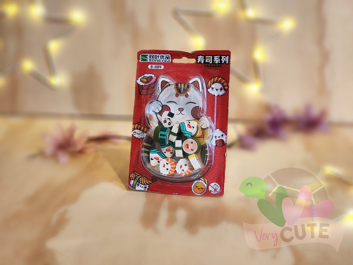 Mini Gomas de Borrar - Sushi 1