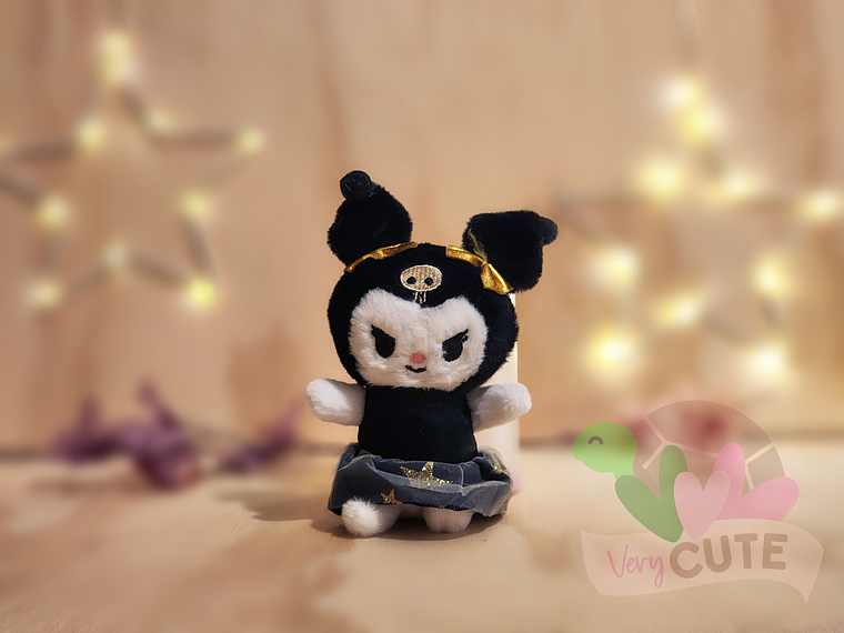 Llavero Peluche Kitty y Kuromi - Black Dress 2