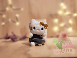 Llavero Peluche Kitty y Kuromi - Black Dress