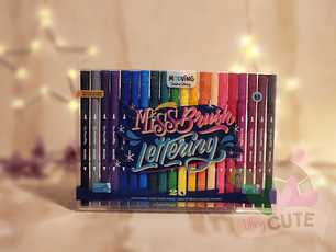Estuche 20 Plumones doble punta Mooving Miss Brush Lettering