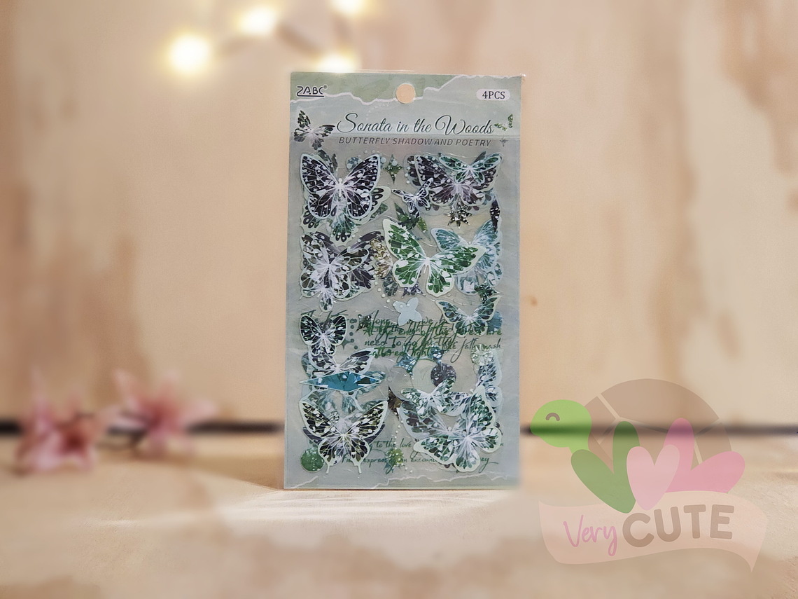 Stickers Mariposa Diamantada 2