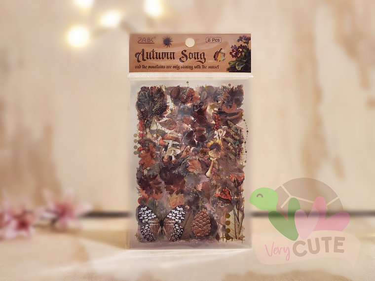 Stickers Flores Otoñales Vintage 2