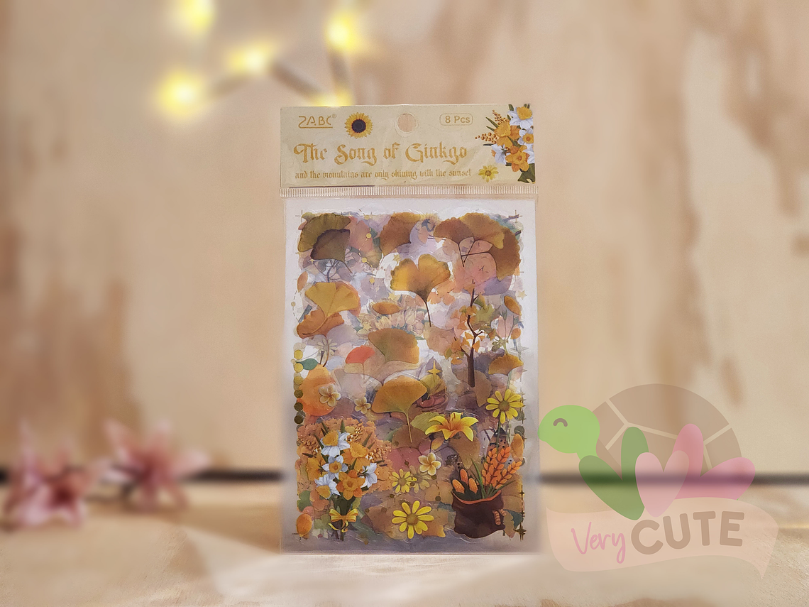 Stickers Flores Otoñales Vintage 3