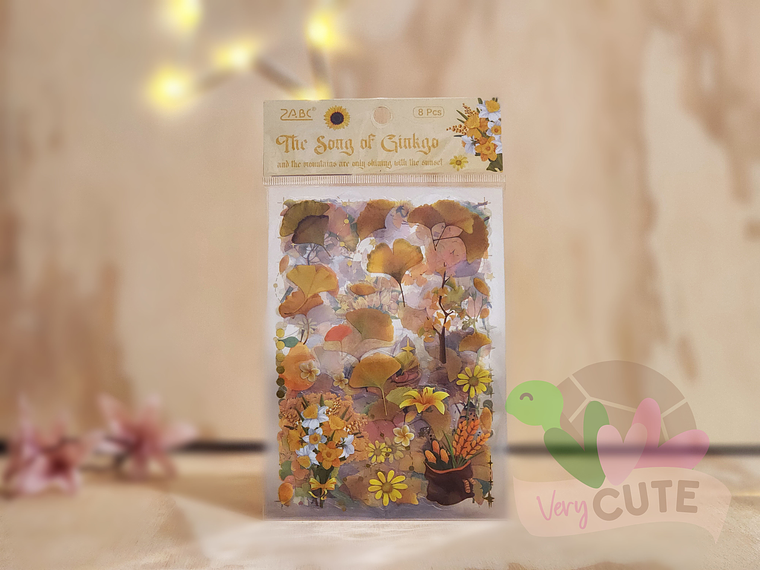 Stickers Flores Otoñales Vintage 3