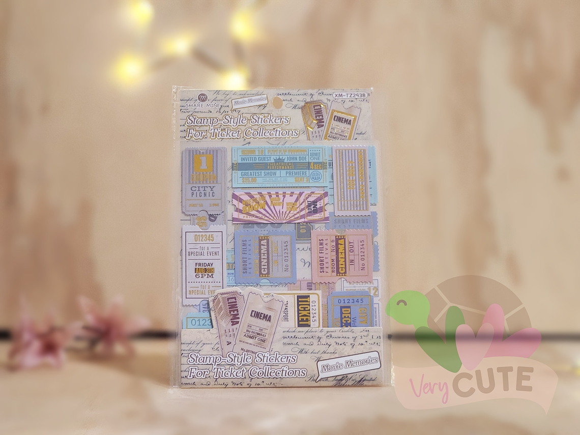 Stickers Ticket Vintage – Retro Journal Aesthetic 1