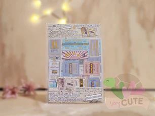 Stickers Ticket Vintage – Retro Journal Aesthetic