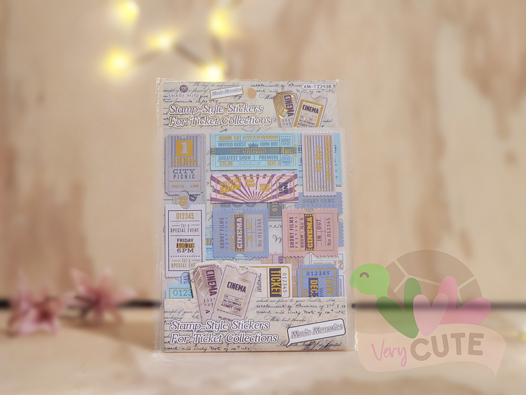 Stickers Ticket Vintage – Retro Journal Aesthetic 1