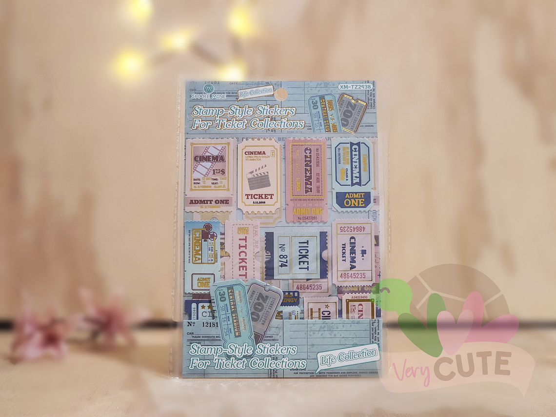 Stickers Ticket Vintage – Retro Journal Aesthetic 2
