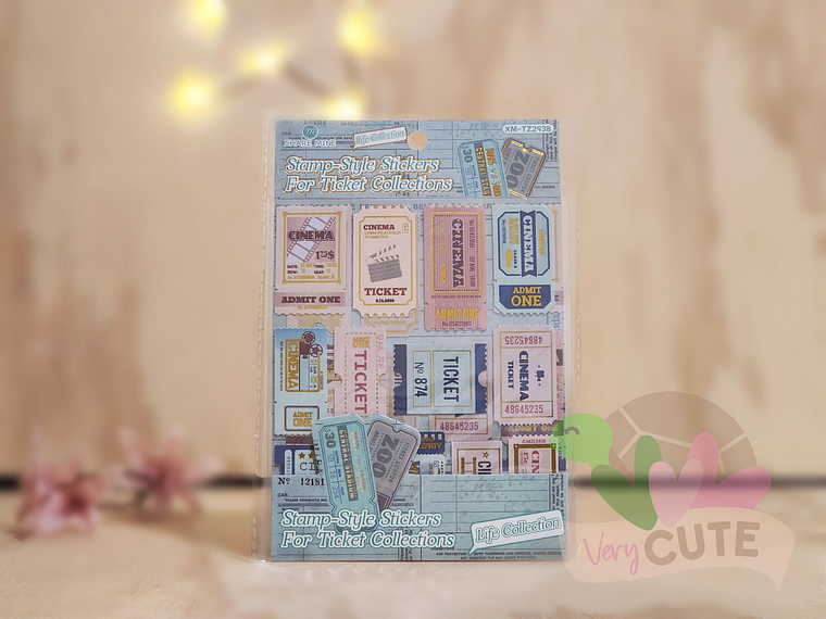 Stickers Ticket Vintage – Retro Journal Aesthetic 2