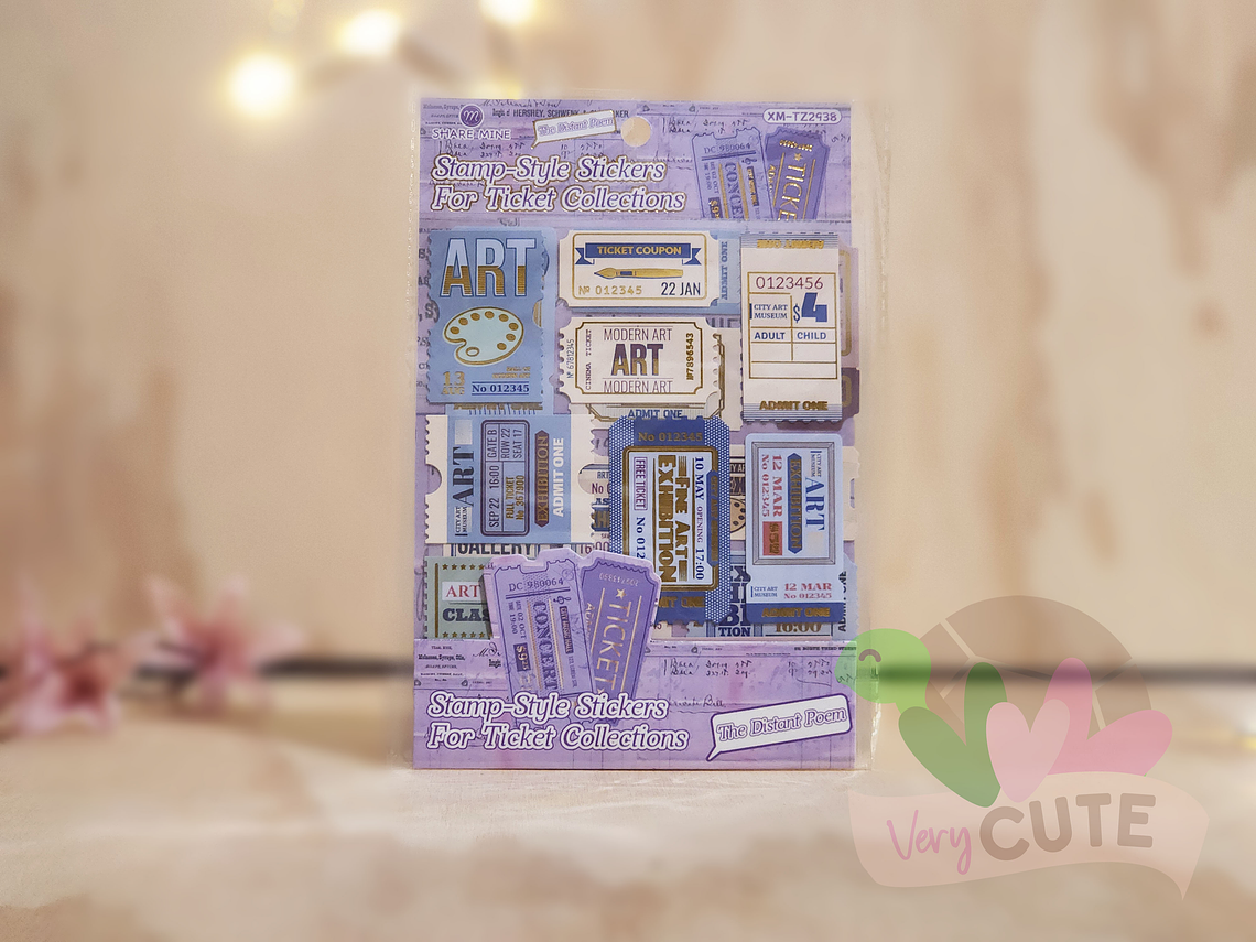 Stickers Ticket Vintage – Retro Journal Aesthetic 3