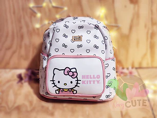 Mochila Simil Cuero - Hello Kitty