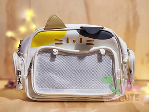 Cartera Gato Kawaii -  Simil Cuero