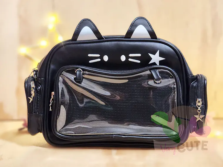 Cartera Gato Kawaii -  Simil Cuero 2