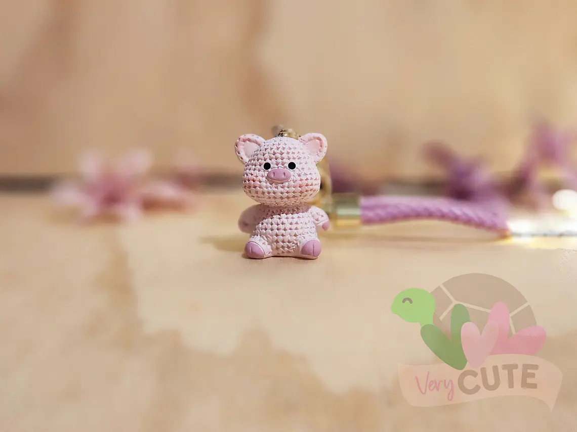 Llavero Chanchito Rosado 1