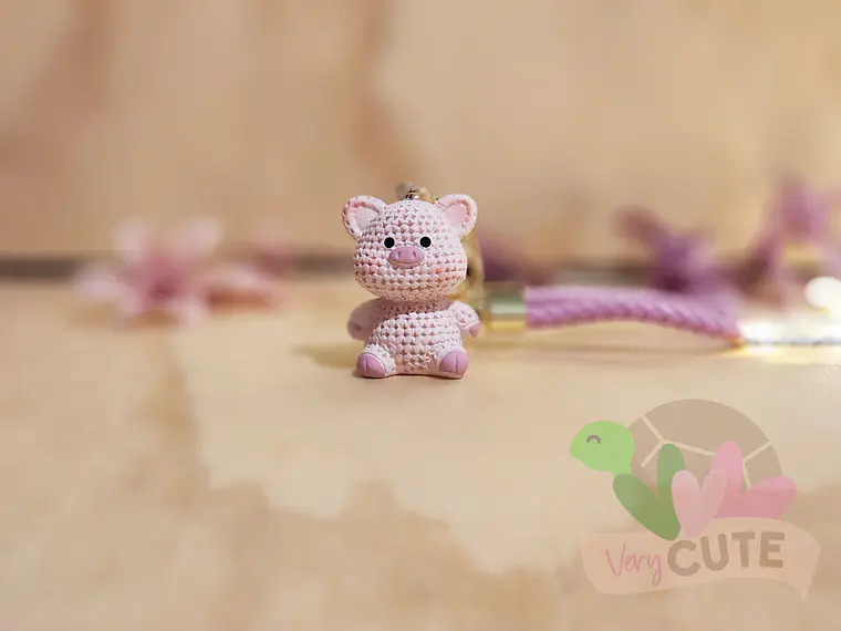 Llavero Chanchito Rosado 1