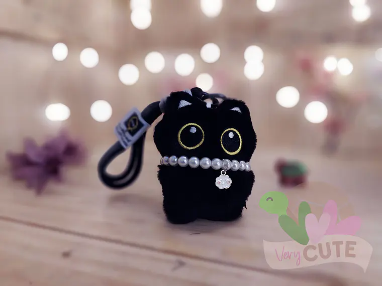 Llavero Peluche Gatito Ojos Grandes 5