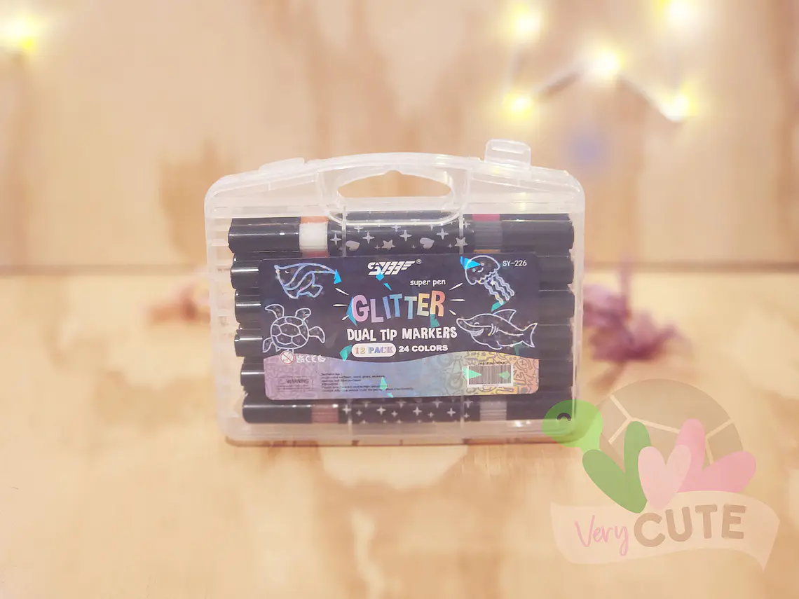 Marcadores Glitter Doble Punta 1