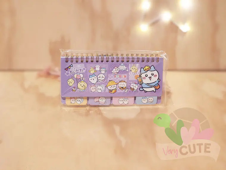 Mini Libreta Horizontal Chiikawa con Separadores 4