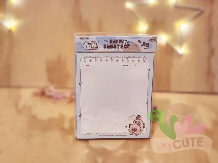 Block de Notas Happy Sweet Pet – Listas y Planificadores Kawaii 2