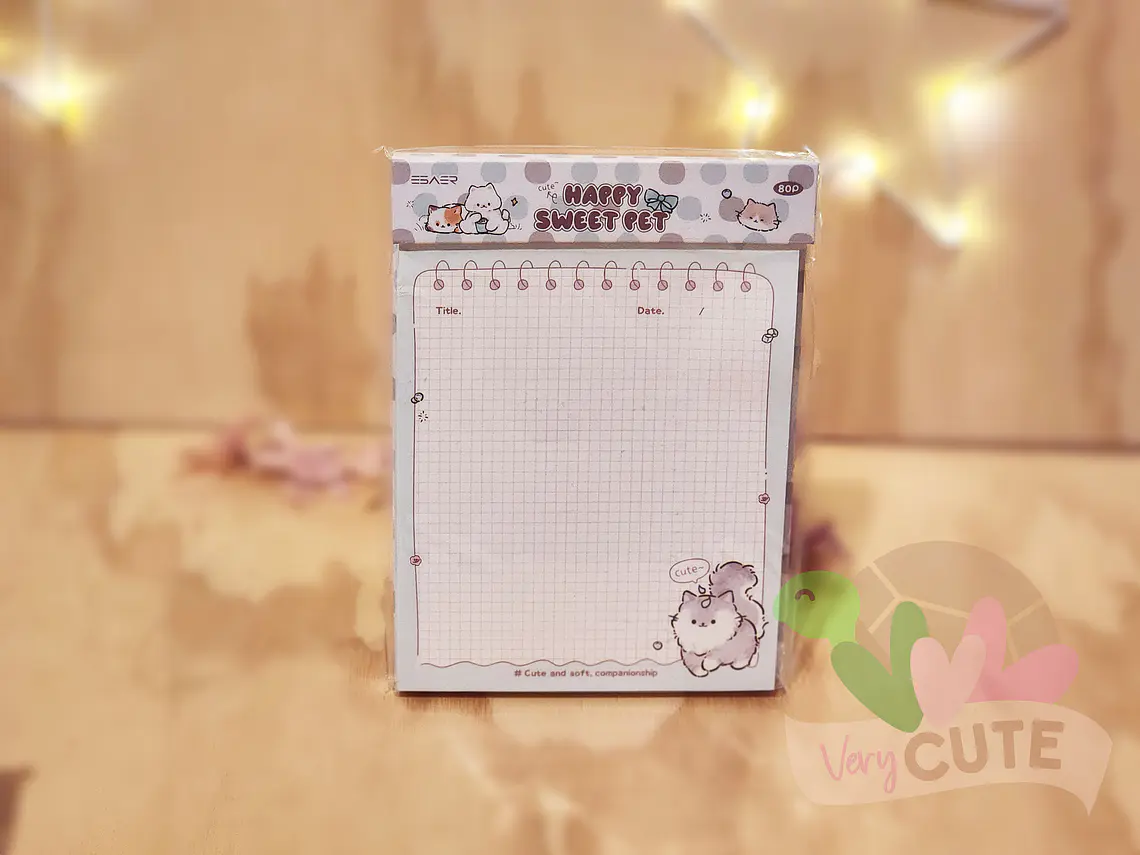 Block de Notas Happy Sweet Pet – Listas y Planificadores Kawaii 1