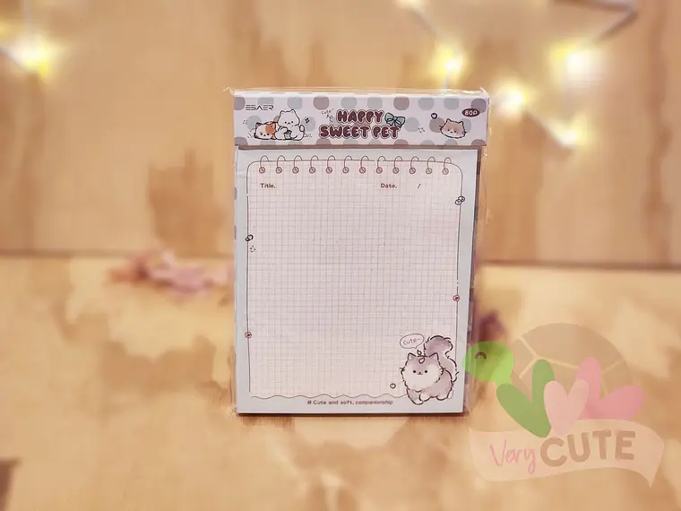 Block de Notas Happy Sweet Pet – Listas y Planificadores Kawaii 1