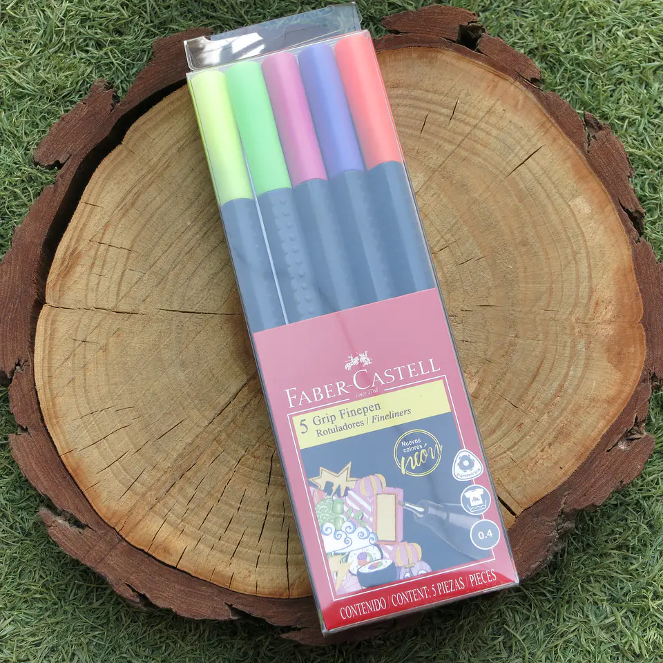 Rotuladores fineliner Faber Castell fluor 1